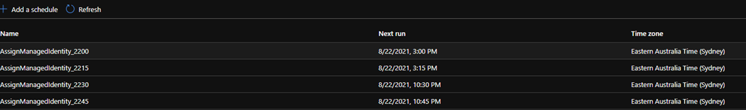 Multiple Schedules to address Autoscale provisioning