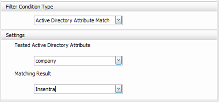 AD Variable Match Filter Condition